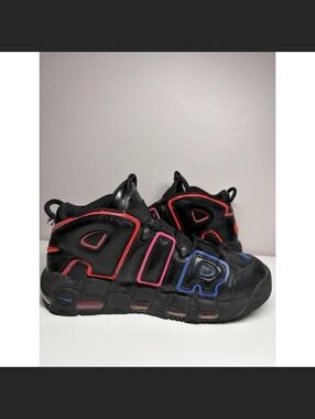 Nike Black Kids' AIR Sneakers with Red, Pink & Blue Trim